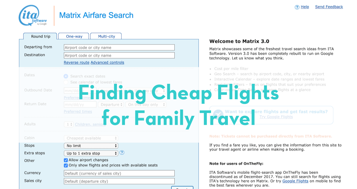 How To Find Cheap Flights For Family Vacations